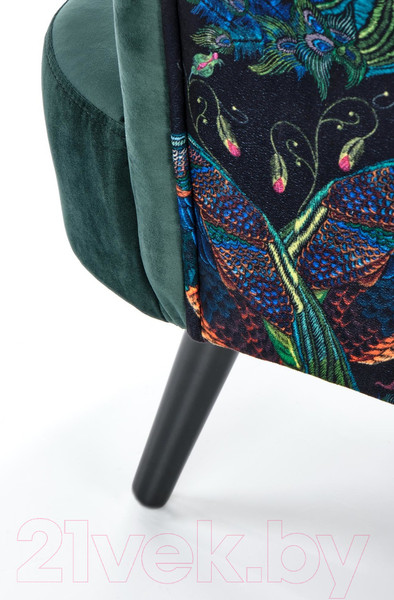 Изображение товара Кресло мягкое Halmar Pagoni (темно-зеленый/черный)