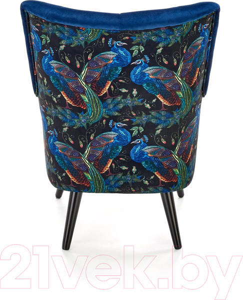 Изображение товара Кресло мягкое Halmar Pagoni (темно-синий/черный)