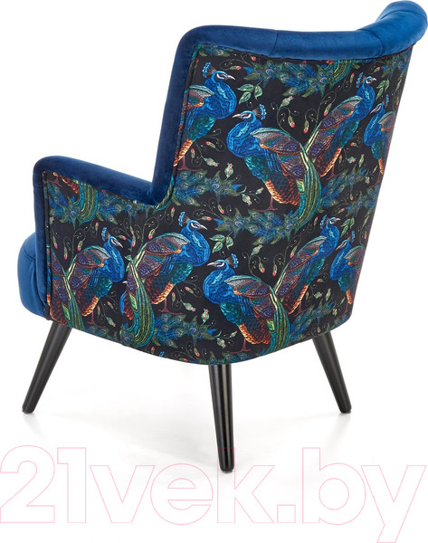 Изображение товара Кресло мягкое Halmar Pagoni (темно-синий/черный)
