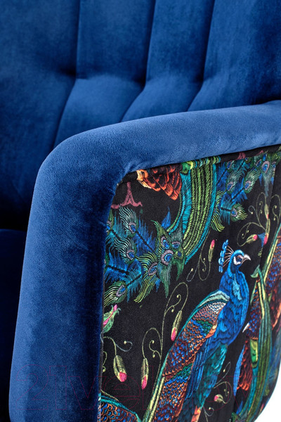 Изображение товара Кресло мягкое Halmar Pagoni (темно-синий/черный)