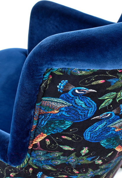 Изображение товара Кресло мягкое Halmar Pagoni (темно-синий/черный)