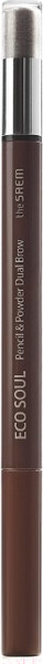 Изображение товара Карандаш для бровей The Saem Eco Soul Pencil & Powder Dual Brow 03 Black Gray
