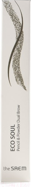 Изображение товара Карандаш для бровей The Saem Eco Soul Pencil & Powder Dual Brow 03 Black Gray