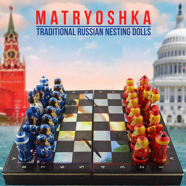 Изображение товара Шахматы Брестская Фабрика Сувениров Холодная война США против СССР / ch_coldwar