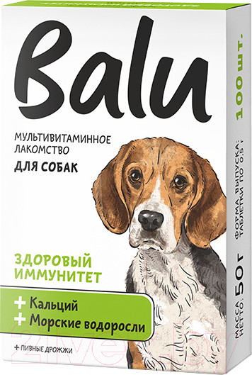 Изображение товара Витамины для животных BaLu Здоровый иммунитет мультивитаминное / 228002638 (100таб)