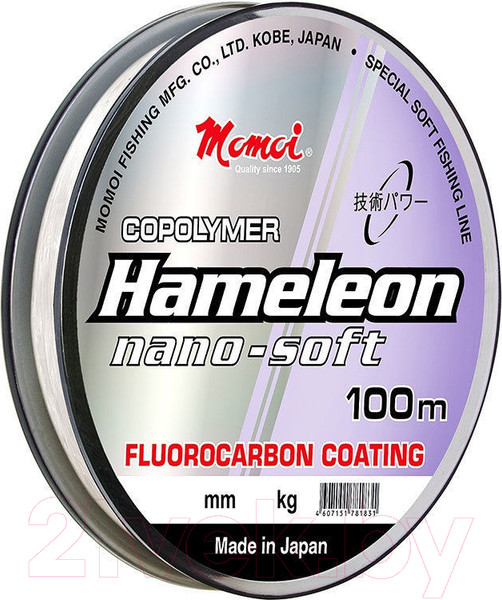 Изображение товара Леска монофильная Momoi Hameleon Nano-Soft 0.26мм (100м)