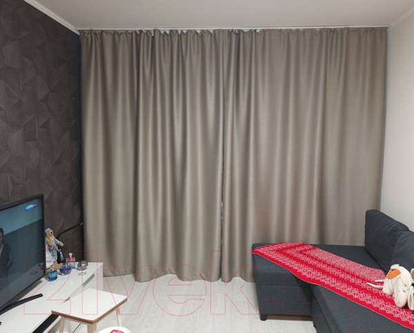 Изображение товара Штора Ника Зварико 888270 200x270 (серо-бежевый/жемчужный 02)