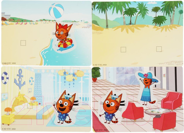 Изображение товара Развивающая игра Умные игры Любимые герои. Три кота. IQ-липучки / 4650250514879