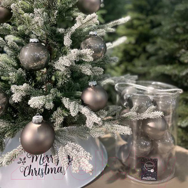 Изображение товара Набор шаров новогодних Kaemingk 140700 (16шт, теплый серый)