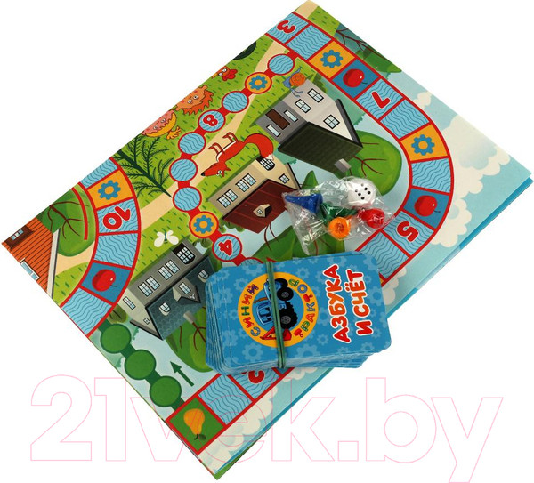 Изображение товара Настольная игра Умные игры Азбука и счет. Синий трактор / 4680107941657
