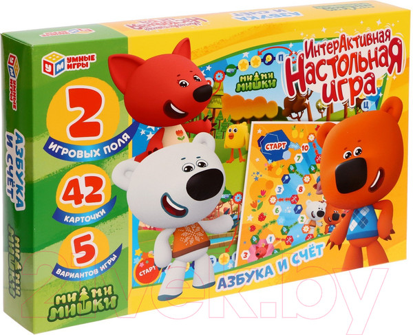 Изображение товара Настольная игра Умные игры Азбука и счет. Ми-ми-мишки / 4680107974259