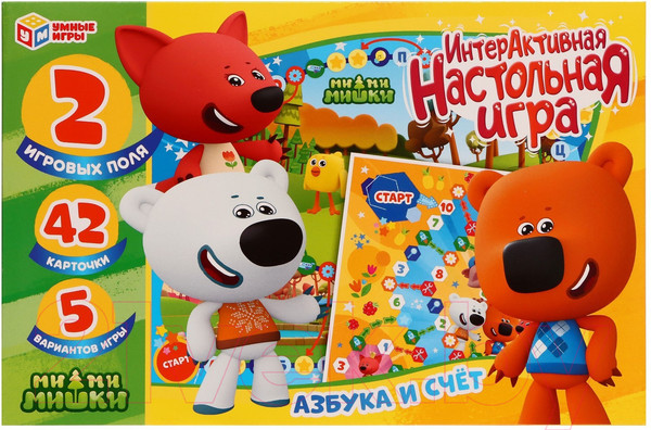 Изображение товара Настольная игра Умные игры Азбука и счет. Ми-ми-мишки / 4680107974259
