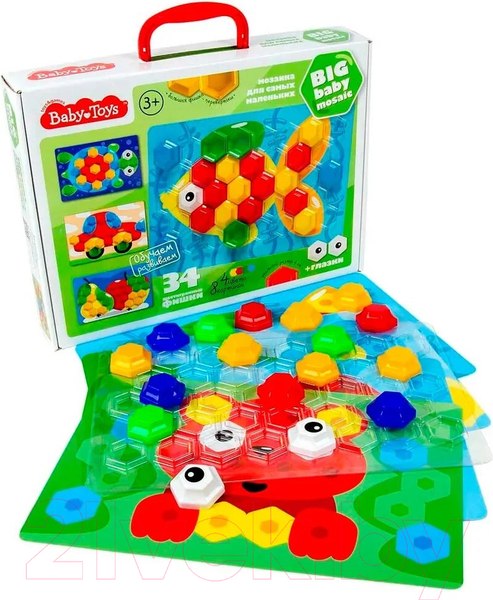 Изображение товара Развивающая игра Baby Toys Мозаика Рыбка / 03576