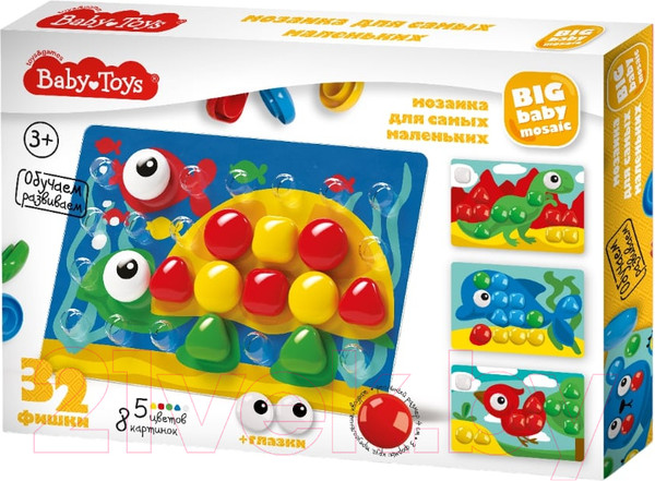 Изображение товара Развивающая игра Baby Toys Мозаика Черепашка / 03582