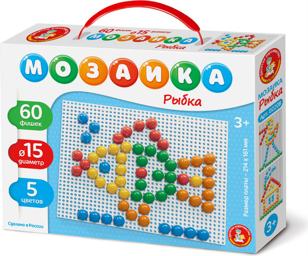 Изображение товара Развивающая игра Десятое королевство Мозаика Рыбка / 02208