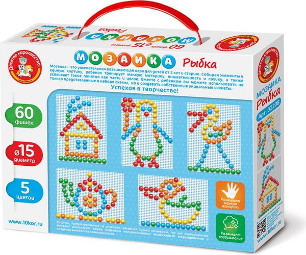 Изображение товара Развивающая игра Десятое королевство Мозаика Рыбка / 02208