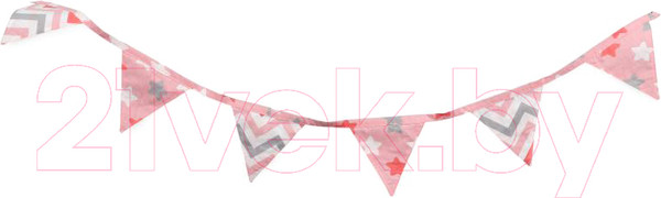 Изображение товара Флажки на кровать Мебельград Стандарт Зигзаг (коралловый/пряники)