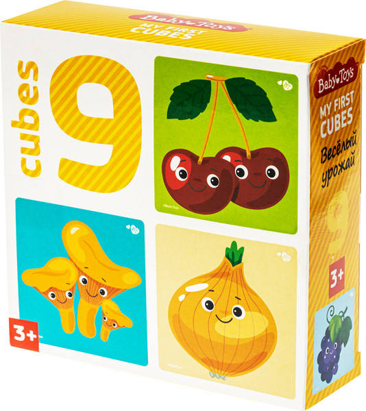 Изображение товара Развивающий игровой набор Baby Toys Кубики Веселый урожай / 03536