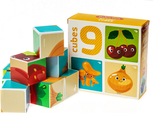 Изображение товара Развивающий игровой набор Baby Toys Кубики Веселый урожай / 03536