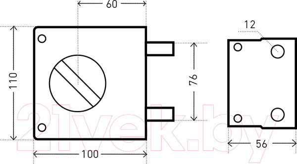 Изображение товара Замок накладной Аллюр ЗН1-2-3 Т (15К)