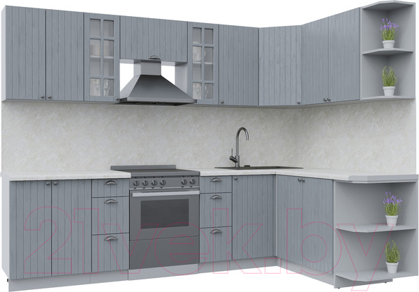 Изображение товара Кухонный гарнитур Интерлиния Берес 1.7x2.8 правая (дуб серый/опал светлый)