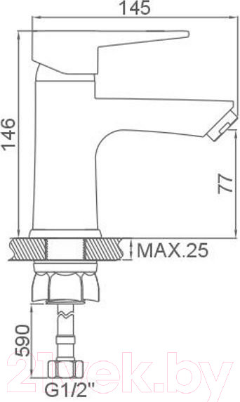 Изображение товара Смеситель Loffrey LF81012W