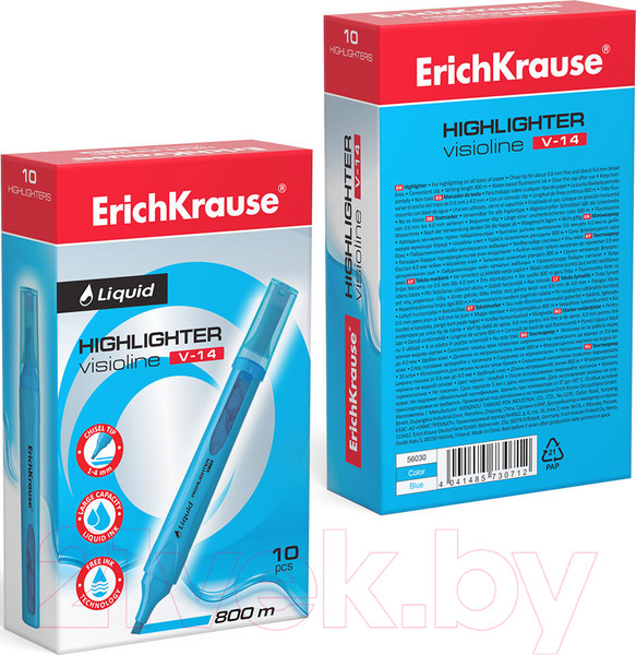 Изображение товара Текстовыделитель Erich Krause Liquid Visioline V-14 Neon / 56030