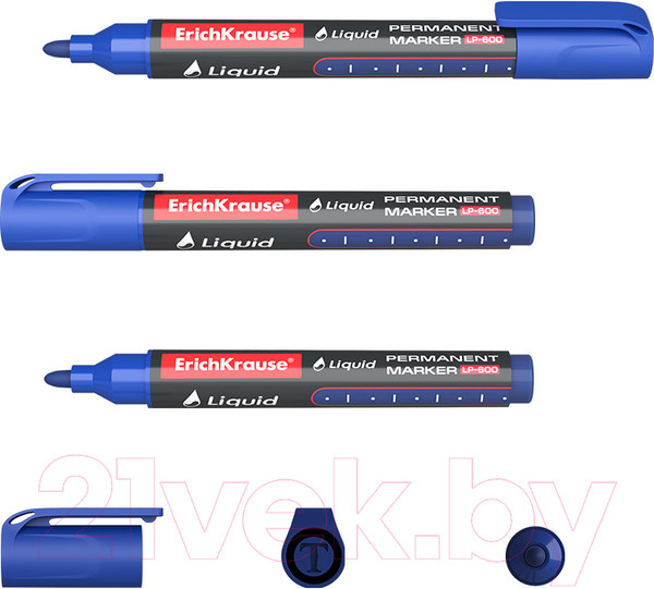Изображение товара Маркер перманентный Erich Krause Liquid LP-600 / 48770 (синий)
