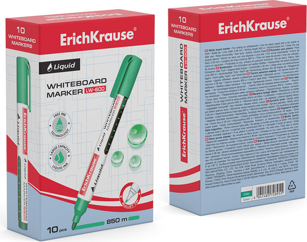 Изображение товара Маркер для доски Erich Krause Liquid LW-600 / 56096 (зеленый)