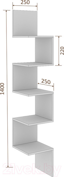 Изображение товара Полка Mio Tesoro РИК-28 (дуб сонома)