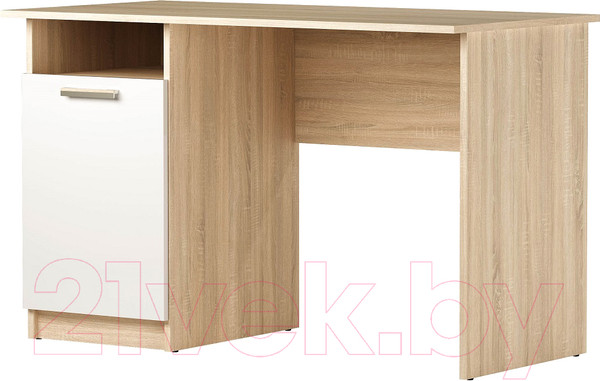 Изображение товара Письменный стол Памир ПКС-12 (дуб сонома/белый глянец)
