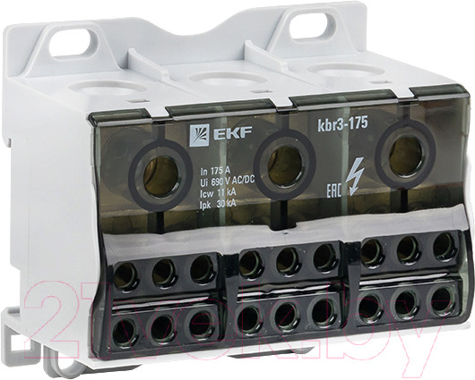 Изображение товара Распределительный блок на DIN-рейку EKF Kbr3-175