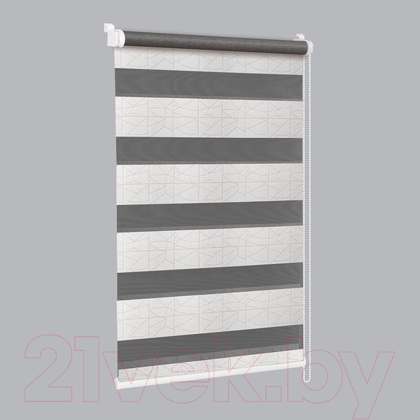 Изображение товара Рулонная штора Delfa Сантайм День-Ночь Роко МКД DN-43051 (81x160, светло-серый)