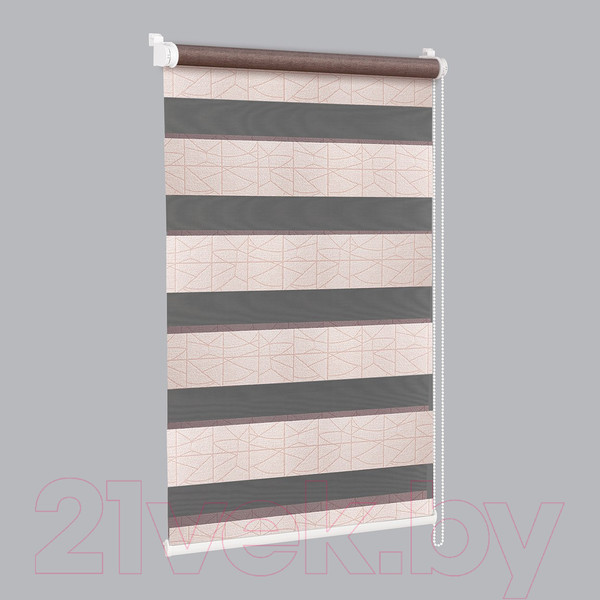 Изображение товара Рулонная штора Delfa Сантайм День-Ночь Роко МКД DN-43053 (62x160, розовый)