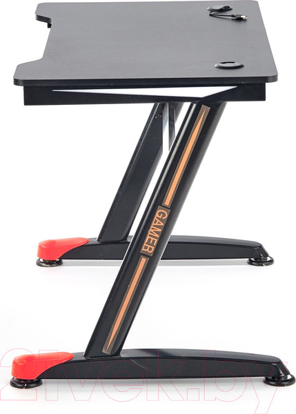 Изображение товара Компьютерный стол Halmar B40 (черный/красный)