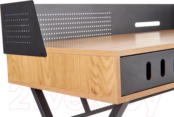 Изображение товара Письменный стол Halmar B43 (дуб золото/черный)