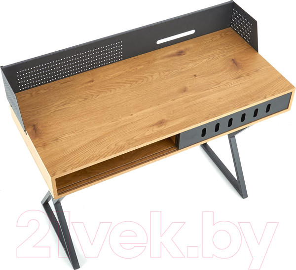 Изображение товара Письменный стол Halmar B43 (дуб золото/черный)