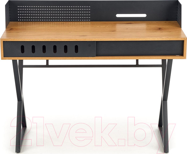 Изображение товара Письменный стол Halmar B43 (дуб золото/черный)