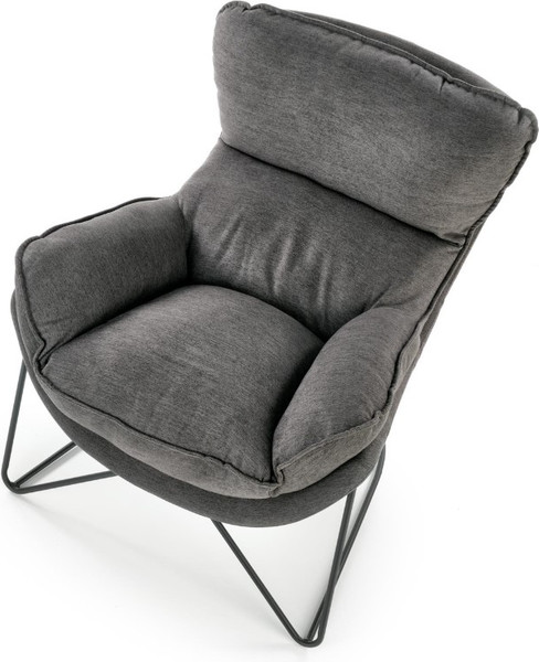 Изображение товара Кресло мягкое Halmar Volker (темно-серый/черный)