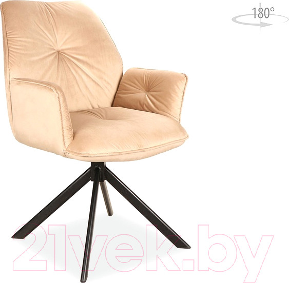 Изображение товара Стул Signal Boogie II Velvet (Bluvel 28 бежевый/черный матовый)