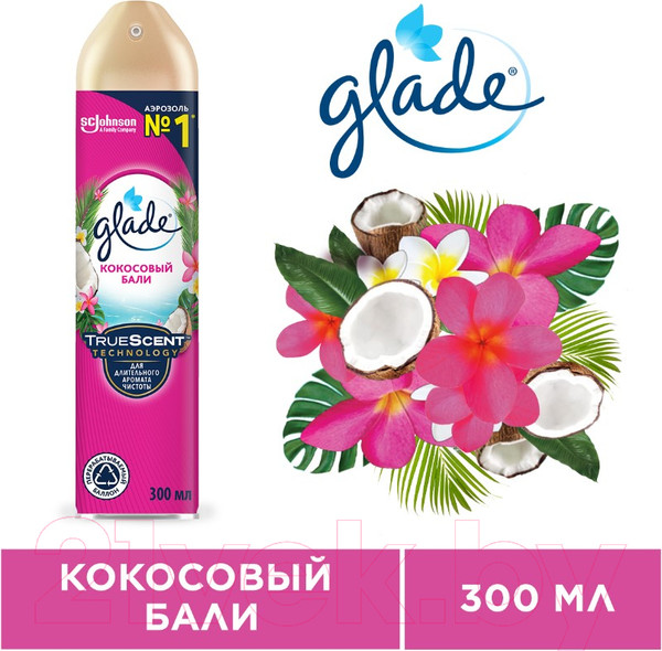 Изображение товара Освежитель воздуха Glade Кокосовый Бали (300мл)