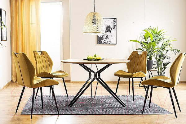 Изображение товара Стул Signal Arco Velvet (Bluvel 68, карри/черный)