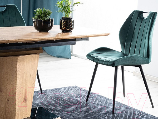 Изображение товара Стул Signal Arco Velvet (Bluvel 78, зеленый/черный)