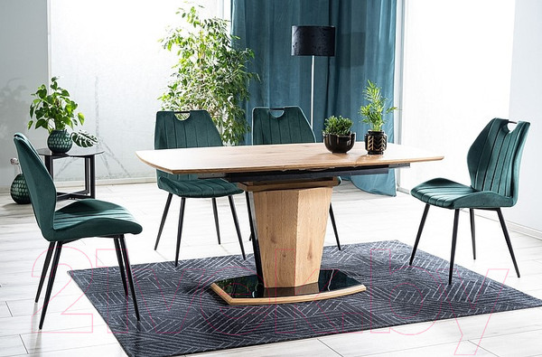 Изображение товара Стул Signal Arco Velvet (Bluvel 78, зеленый/черный)