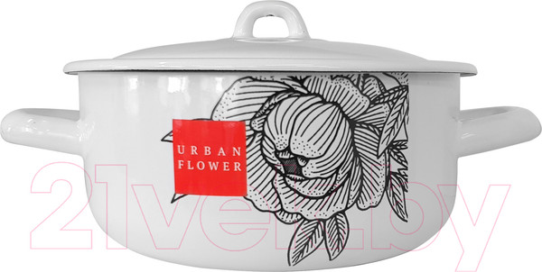 Изображение товара Кастрюля Лысьвенские эмали Urban flower 16072/4Э