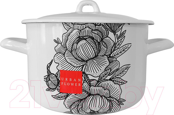Изображение товара Кастрюля Лысьвенские эмали Urban flower 16111/4Э