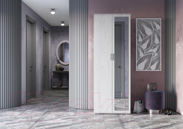 Изображение товара Шкаф Стендмебель Нельсон ШК 04 (дуб крафт белый)