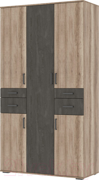 Изображение товара Шкаф Стендмебель Нельсон ШК 02 (железный камень/дуб каньон)