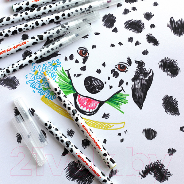 Изображение товара Фломастеры Мульти-пульти Енот и далматинцы / WP_11624 (18цв)