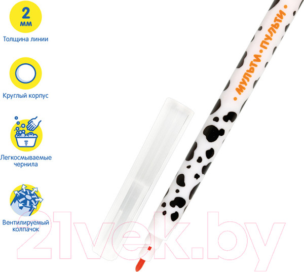 Изображение товара Фломастеры Мульти-пульти Енот и далматинцы / WP_11624 (18цв)